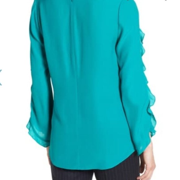 Lewitt Silk Ruffle sleeve blouse - Picture 2 of 12